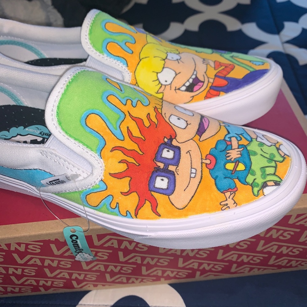 Custom Slip On Vans With Comfy Cush Insole - image 4